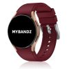 MYBANDZ Szilikon óraszíj Galaxy Watch 4-5-6-7/piros-rés-nélüli/ 20mm