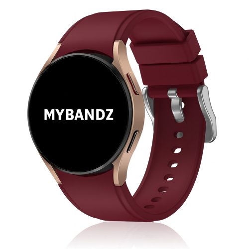 MYBANDZ Szilikon óraszíj Galaxy Watch 4-5-6-7/piros-rés-nélüli/ 20mm