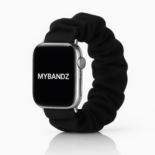 Apple Watch  scrunchie óraszíj-fekete 44/45/46 és 49 mm