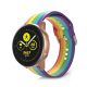 MYBANDZ Szilikon óraszíj ezüst csattal (szivárvány) / 20mm