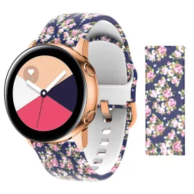   MYBANDZ Szilikon óraszíj rosegold csattal (virágmintás) / 22mm
