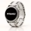 MYBANDZ Klasszikus fém óraszíj /ezüst-fehér/ / 22mm