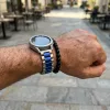 MYBANDZ Klasszikus fém óraszíj /ezüst-kék/ / 22mm