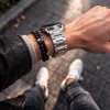 MYBANDZ Klasszikus fém óraszíj /ezüst/ / 22mm