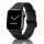 Apple Watch karbonszálas bőróraszíj - fekete - piros varrás 40/41 és 42mm