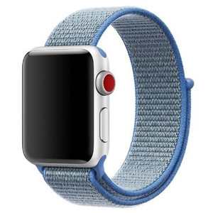 Apple Watch rugalmas szövet óraszíj /világoskék/ 44/45/46/49 mm