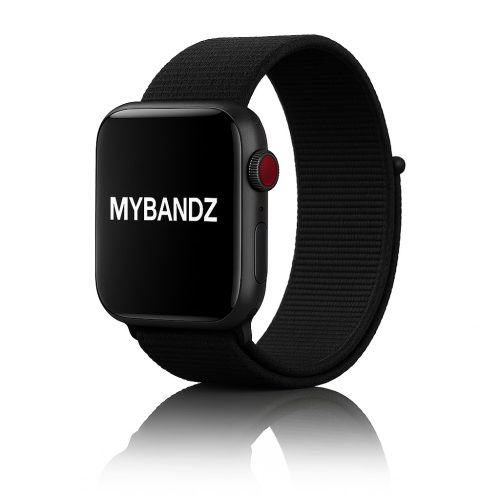 Apple Watch rugalmas szövet óraszíj /fekete/ 40/41 és 42mm