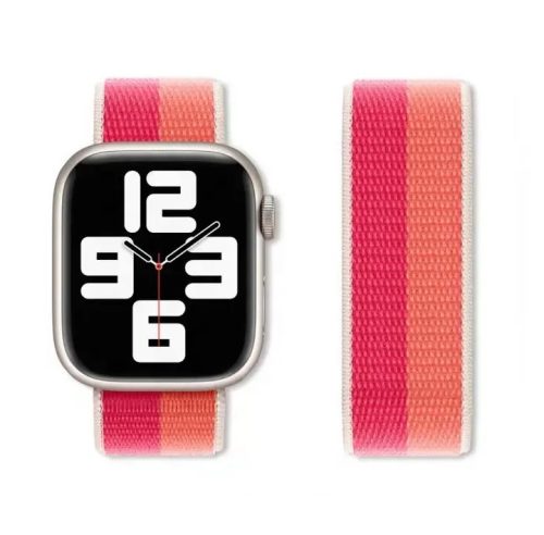 Apple Watch rugalmas szövet óraszíj /barack-rózsaszín/ 44/45/46/49 mm