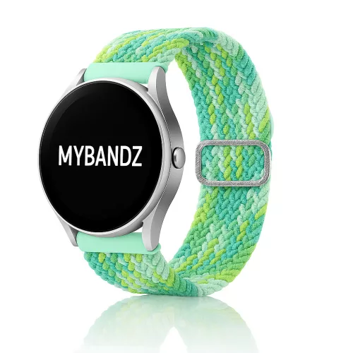 MYBANDZ Állítható elasztikus szövet óraszíj /zöld mintás/ 22mm