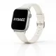 Apple Watch vékony bőróraszíj /fehér/ - ezüst csattal 44/45/46/49 mm