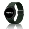 MYBANDZ Állítható elasztikus szövet óraszíj /zöld/ 22mm