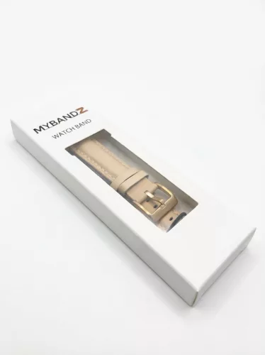MYBANDZ Elegáns púder bőróraszíj ezüst csattal / 22mm