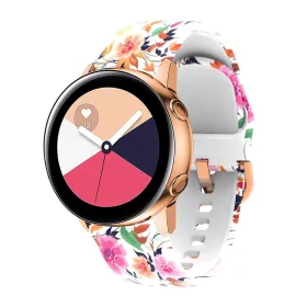   MYBANDZ Szilikon óraszíj rosegold csattal (virágmintás) / 22mm