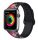 Apple Watch csatos szilikon óraszíj /black rose/ 44/45/46/49 mm