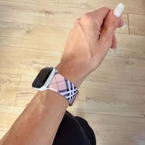 Apple Watch csatos szilikon óraszíj /Burberry/ 40/41 és 42mm