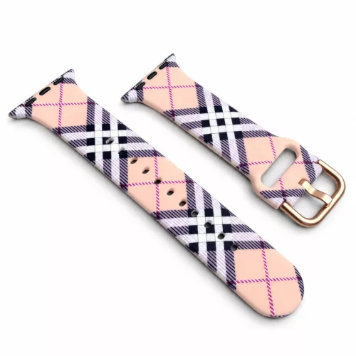 Apple Watch csatos szilikon óraszíj /Burberry/ 40/41 és 42mm