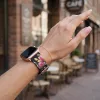 Apple Watch csatos szilikon óraszíj /black rose/ 40/41 és 42mm