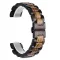 MYBANDZ Klasszikus fa óraszíj / fekete-barna / 22mm