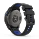 MYBANDZ Sportos két színű szilikon óraszíj - fekete-kék (20MM Quick Fit)
