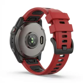   MYBANDZ Sportos két színű szilikon óraszíj - piros (20MM Quick Fit)