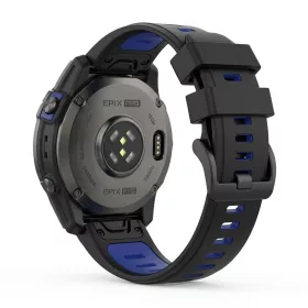   MYBANDZ Sportos két színű szilikon óraszíj - fekete-kék (22mm QuickFit )