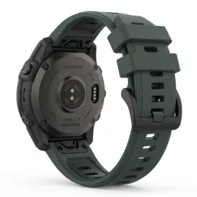   MYBANDZ Sportos két színű szilikon óraszíj - sötétzöld (22mm QuickFit )