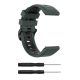 MYBANDZ Sportos két színű szilikon óraszíj - sötétzöld (22mm QuickFit )