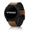 MYBANDZ Bőr és szilikon szíj - barna (26mm QuickFit )