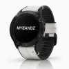 MYBANDZ Bőr és szilikon szíj - fehér (26mm QuickFit )