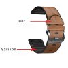 MYBANDZ Bőr és szilikon szíj - fehér (26mm QuickFit )