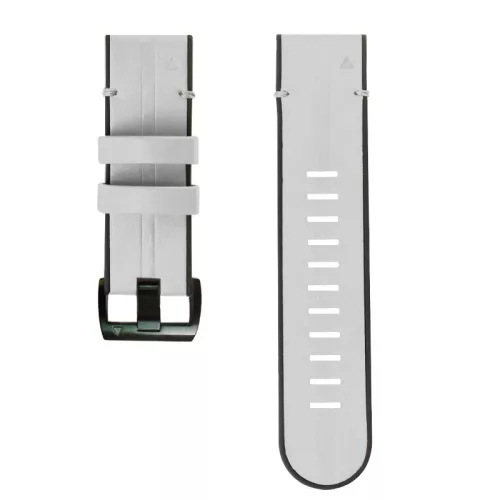 MYBANDZ Bőr és szilikon szíj - fehér (26mm QuickFit )