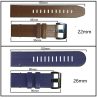 MYBANDZ Bőr és szilikon szíj - fehér (26mm QuickFit )