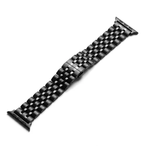 Apple Watch "Pearlmaster" láncszemes fém óraszíj /fekete/ 40/41 és 42mm