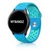MYBANDZ Lélegző szilikon óraszíj/kék-türkiz/ 22mm