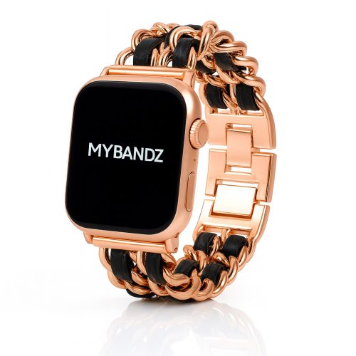 Apple Watch Dubaj óraszíj / rosegold-fekete / 40/41 és 42mm