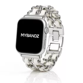 Apple Watch Dubaj óraszíj / ezüst-fehér / 40/41 és 42mm