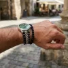 MYBANDZ Jubilee fém óraszíj / fekete-ezüst / 22mm