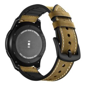   MYBANDZ Kívül puha bőr belül szilikon óraszíj /barna/ 20mm