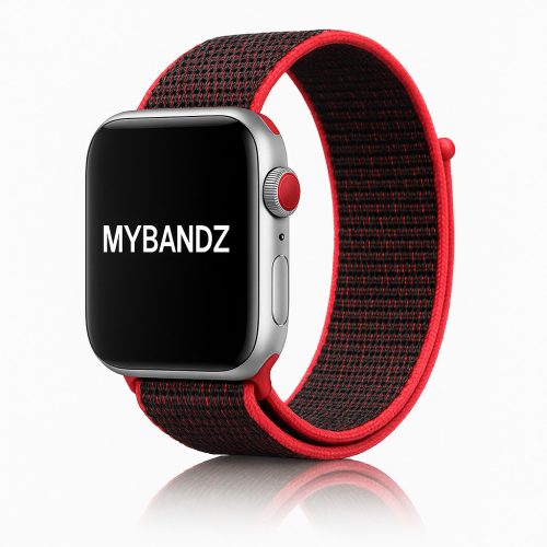 Apple Watch rugalmas szövet óraszíj /fekete-pink/ 40/41 és 42mm