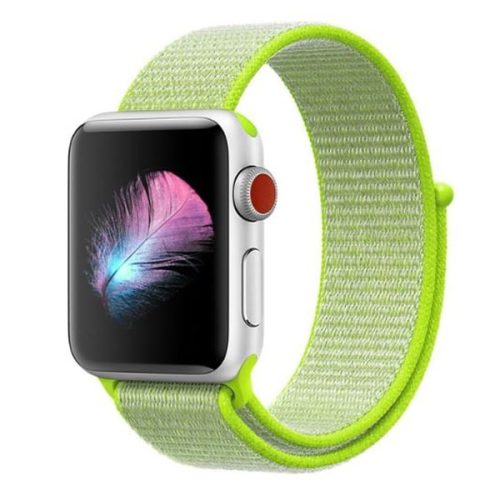 Apple Watch rugalmas szövet óraszíj /neonzöld/ 44/45/46/49 mm