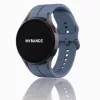 MYBANDZ Sportos szilikon óraszíj Galaxy Watch 4-5-6-7 /szürkés kék-rés nélkül/ 20mm