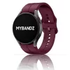 MYBANDZ Sportos szilikon óraszíj Galaxy Watch 4-5-6-7 /bordó-rés nélkül/ 20mm