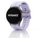 MYBANDZ Sportos szilikon óraszíj Galaxy Watch 4-5-6-7 /halvány lila-rés nélkül/ 20mm