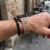 Apple Watch "Pearlmaster" láncszemes fém óraszíj /rosegold/ 40/41 és 42mm