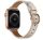 Apple Watch körcsatos bőróraszíj fém csattal /krémfehér/ 44/45/46/49 mm