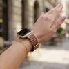 Apple Watch mágneses bőróraszíj fém csattal /kávébarna/ 40/41 és 42mm