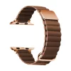 Apple Watch mágneses bőróraszíj fém csattal /kávébarna/ 40/41 és 42mm