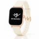Apple Watch körcsatos bőróraszíj fém csattal /krémfehér/ 40/41 és 42mm