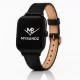 Apple Watch körcsatos bőróraszíj fém csattal /fekete/ 44/45/46/49 mm