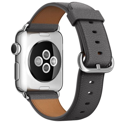 Apple Watch bőróraszíj /szürke/ 44/45/46/49 mm